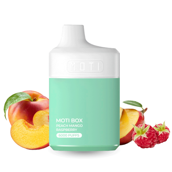 VAPER MOTI MBOX 6000 PUFF PEACH MANGO RASPBERRY