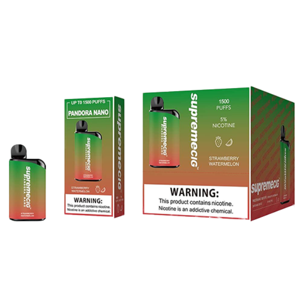 VAPER SUPREME PANDORA NANO 1500 PUFF STRAWBERRY WATERMELON