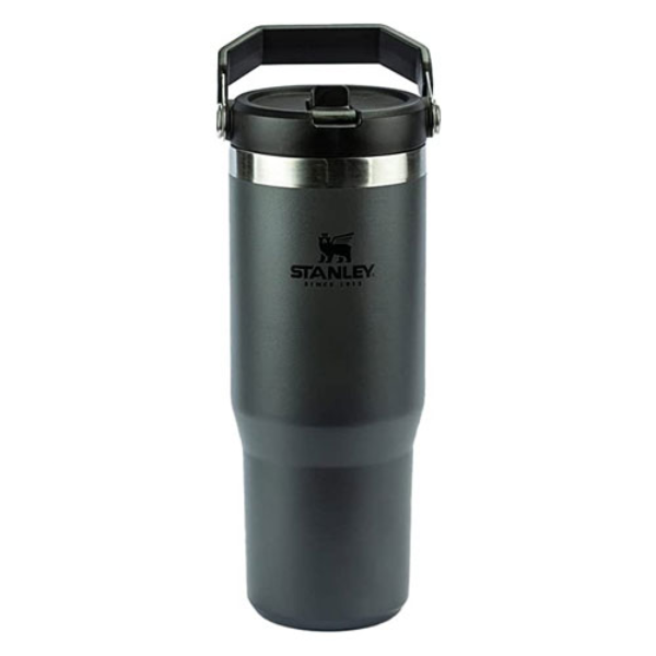 COPO TÉRMICO STANLEY COM BICO FLIP STRAW TUMBLER PRETO 880ML