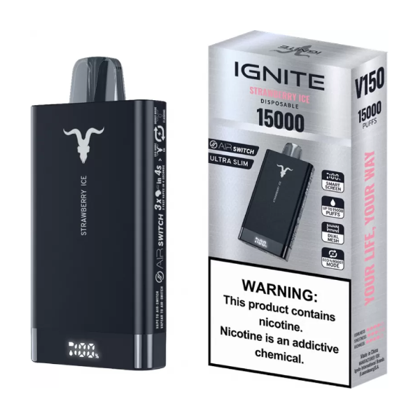 VAPER IGNITE V150 15000 PUFF STRAWBERRY ICE