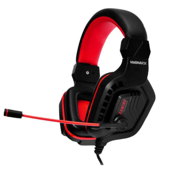 FONE DE OUVIDO MAGNAVOX GAMER MGA3139-MO COM FIO C/MIC VERMELHO