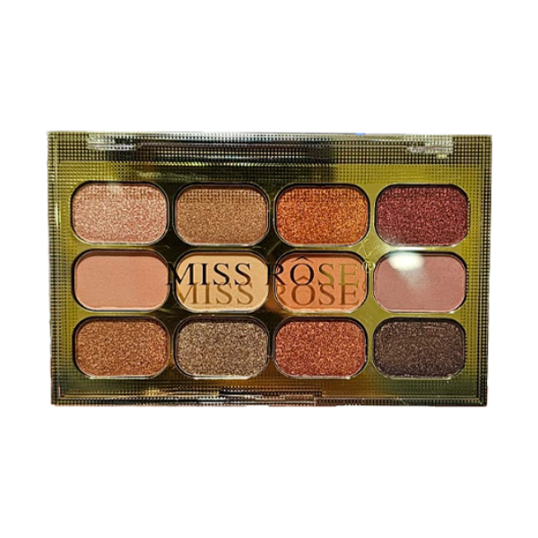 PALETA DE SOMBRA 12 CORES MISS ROSE 033