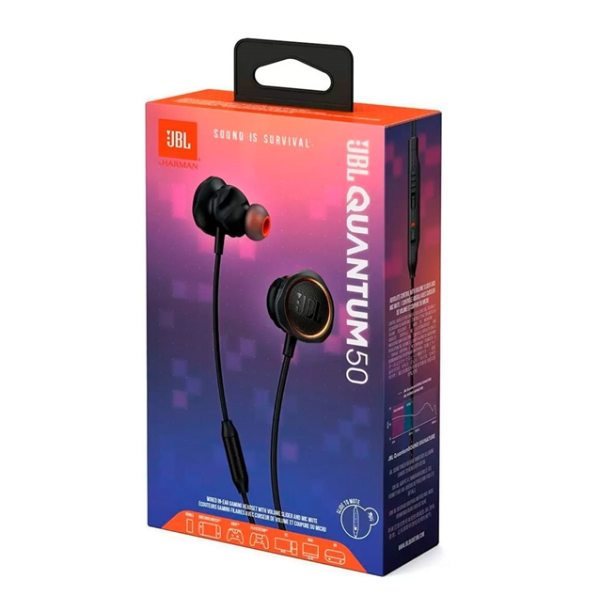 FONE DE OUVIDO JBL QUANTUM 50cBLACK IN-EAR GAMING