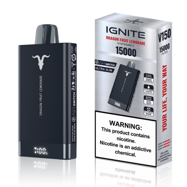 VAPER IGNITE V150 15000 PUFF DRAGON FRUIT LEMONADE