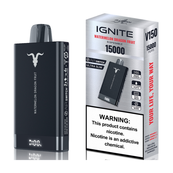 VAPER IGNITE V150 15000 PUFF WATERMELON DRAGON FRU